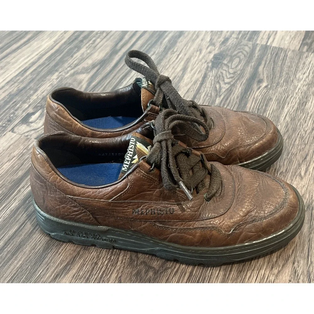 MEPHISTO Runoff Air-bag System Mens Brown Leather Walking Comfort Shoes Size 7